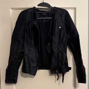 Topshop Black Faux Leather Jacket